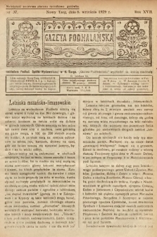 Gazeta Podhalańska. 1929, nr 37