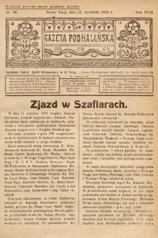 Gazeta Podhalańska. 1929, nr 39