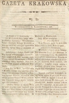 Gazeta Krakowska. 1806, nr 83