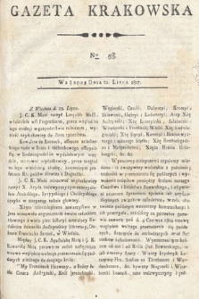 Gazeta Krakowska. 1807 , nr 58