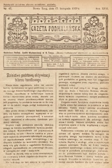 Gazeta Podhalańska. 1929, nr 47