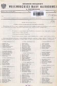 Dziennik Urzędowy Wojewódzkiej Rady Narodowej w Katowicach. 1974, nr 1