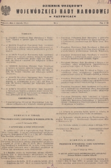 Dziennik Urzędowy Wojewódzkiej Rady Narodowej w Katowicach. 1973, nr 1