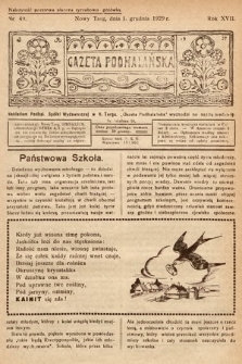 Gazeta Podhalańska. 1929, nr 49