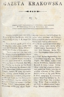 Gazeta Krakowska. 1807 , nr 63