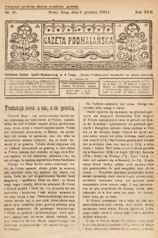 Gazeta Podhalańska. 1929, nr 50