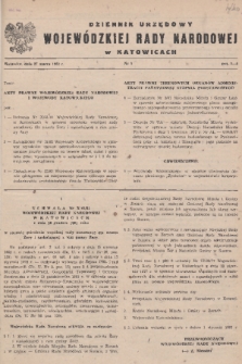 Dziennik Urzędowy Wojewódzkiej Rady Narodowej w Katowicach. 1982, nr 1
