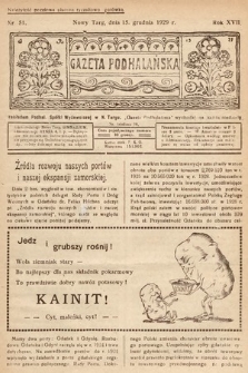 Gazeta Podhalańska. 1929, nr 51