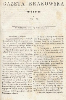 Gazeta Krakowska. 1807 , nr 67