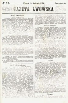 Gazeta Lwowska. 1864, nr 83