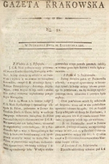 Gazeta Krakowska. 1806, nr 92