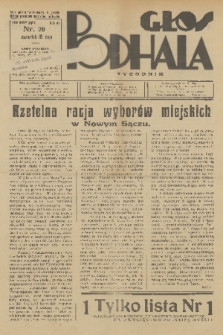 Głos Podhala. 1939, nr 20