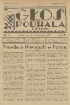 Głos Podhala. 1939, nr 34