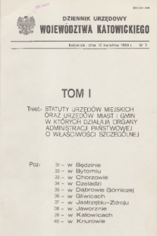 Dziennik Urzędowy Województwa Katowickiego. 1989, nr 3