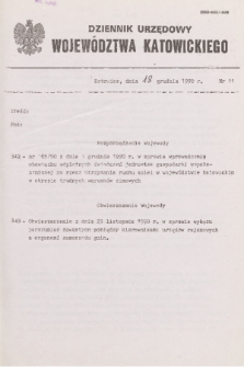 Dziennik Urzędowy Województwa Katowickiego. 1990, nr 11