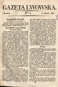 Gazeta Lwowska. 1834, nr 1