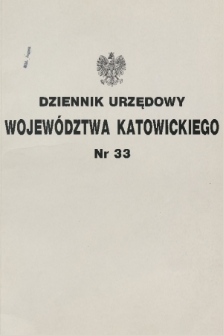 Dziennik Urzędowy Województwa Katowickiego. 1997, nr 33