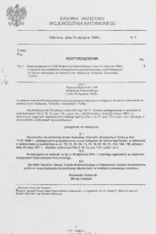 Dziennik Urzędowy Województwa Katowickiego. 1998, nr 1
