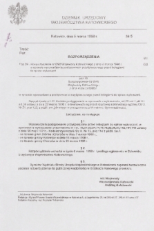 Dziennik Urzędowy Województwa Katowickiego. 1998, nr 5