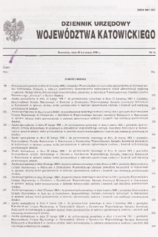 Dziennik Urzędowy Województwa Katowickiego. 1998, nr 12