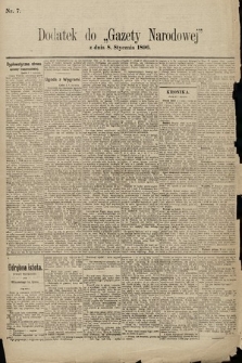 Gazeta Narodowa. 1896, nr 7