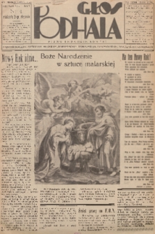 Głos Podhala : tygodnik powiatów: gorlickiego, jasielskiego, krośnieńskiego, limanowskiego, nowosądeckiego, nowotarskiego i żywieckiego. 1938, nr 1