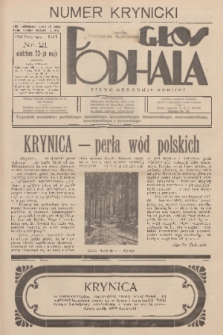 Głos Podhala : tygodnik powiatów: gorlickiego, jasielskiego, krośnieńskiego, limanowskiego, nowosądeckiego, nowotarskiego i żywieckiego. 1938, nr 21