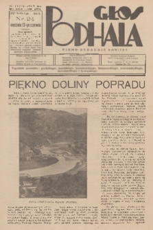 Głos Podhala : tygodnik powiatów: gorlickiego, jasielskiego, krośnieńskiego, limanowskiego, nowosądeckiego, nowotarskiego i żywieckiego. 1938, nr 24