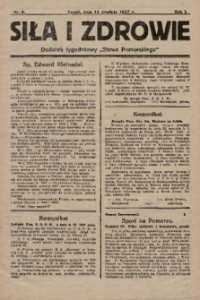 Siła i Zdrowie : dodatek tygodniowy „Słowa Pomorskiego”. 1927, nr 10