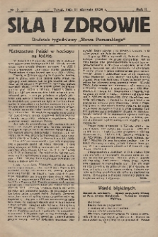 Siła i Zdrowie : dodatek tygodniowy „Słowa Pomorskiego”. 1928, nr 2