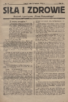 Siła i Zdrowie : dodatek tygodniowy „Słowa Pomorskiego”. 1928, nr 8