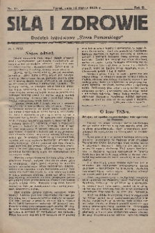 Siła i Zdrowie : dodatek tygodniowy „Słowa Pomorskiego”. 1928, nr 11