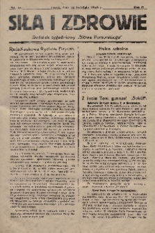 Siła i Zdrowie : dodatek tygodniowy „Słowa Pomorskiego”. 1928, nr 16