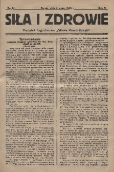 Siła i Zdrowie : dodatek tygodniowy „Słowa Pomorskiego”. 1928, nr 18