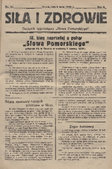 Siła i Zdrowie : dodatek tygodniowy „Słowa Pomorskiego”. 1928, nr 19