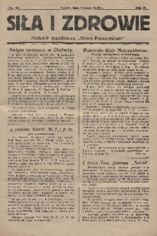 Siła i Zdrowie : dodatek tygodniowy „Słowa Pomorskiego”. 1928, nr 27
