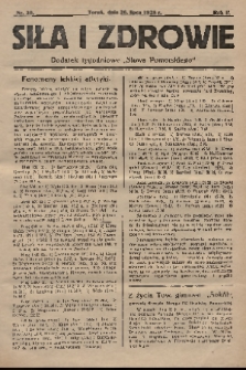 Siła i Zdrowie : dodatek tygodniowy „Słowa Pomorskiego”. 1928, nr 30