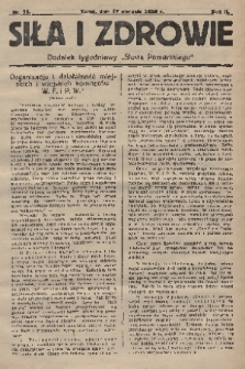 Siła i Zdrowie : dodatek tygodniowy „Słowa Pomorskiego”. 1928, nr 33