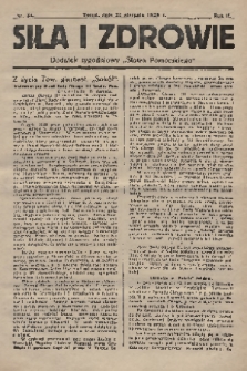 Siła i Zdrowie : dodatek tygodniowy „Słowa Pomorskiego”. 1928, nr 34