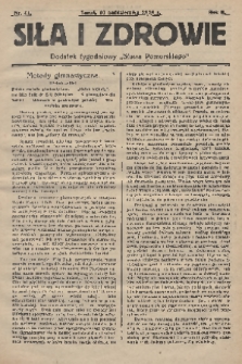 Siła i Zdrowie : dodatek tygodniowy „Słowa Pomorskiego”. 1928, nr 41