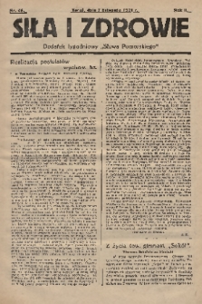 Siła i Zdrowie : dodatek tygodniowy „Słowa Pomorskiego”. 1928, nr 45