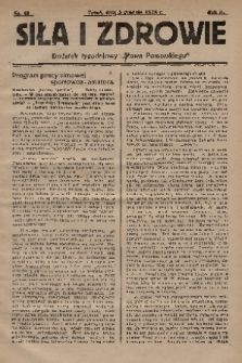 Siła i Zdrowie : dodatek tygodniowy „Słowa Pomorskiego”. 1928, nr 49