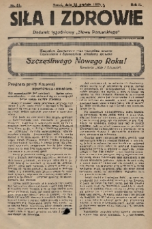 Siła i Zdrowie : dodatek tygodniowy „Słowa Pomorskiego”. 1928, nr 51