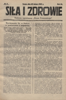 Siła i Zdrowie : dodatek tygodniowy „Słowa Pomorskiego”. 1929, nr 9