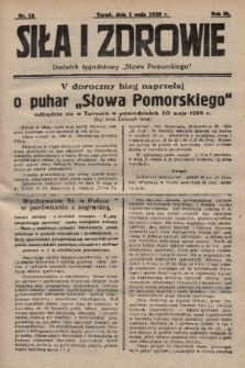 Siła i Zdrowie : dodatek tygodniowy „Słowa Pomorskiego”. 1929, nr 18