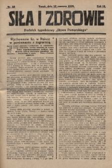 Siła i Zdrowie : dodatek tygodniowy „Słowa Pomorskiego”. 1929, nr 23