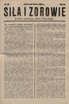 Siła i Zdrowie : dodatek tygodniowy „Słowa Pomorskiego”. 1929, nr 29
