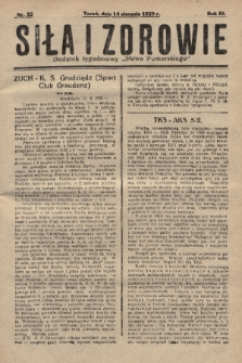Siła i Zdrowie : dodatek tygodniowy „Słowa Pomorskiego”. 1929, nr 32
