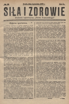 Siła i Zdrowie : dodatek tygodniowy „Słowa Pomorskiego”. 1929, nr 35