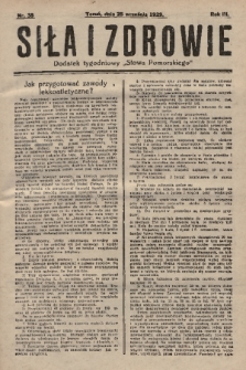 Siła i Zdrowie : dodatek tygodniowy „Słowa Pomorskiego”. 1929, nr 38